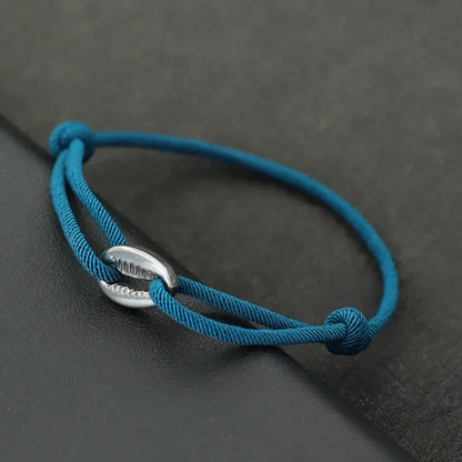 Handwoven Rope Macrame Bracelet for Men | Adjustable Shell Beach Surfer Bracelet