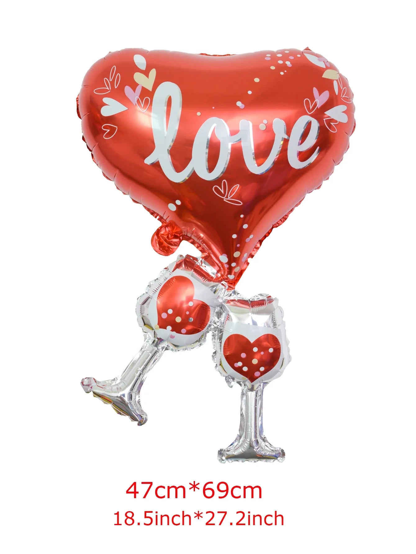 Love Heart Bear Balloon with Stand | Valentine's Day Decor