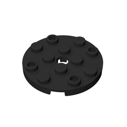 Gobricks GDS-841 Round Plate 4x4 with Hole | Compatible Building Block for DIY Creations