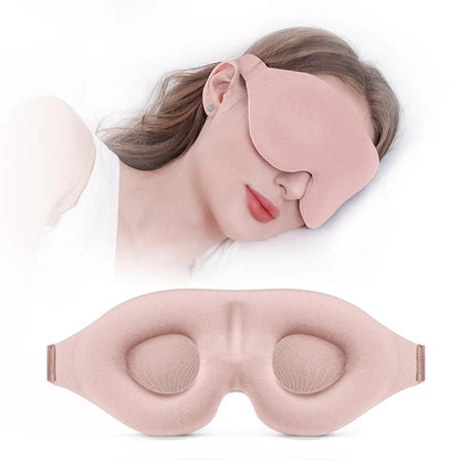 3D Sleep Mask for Light Blocking | Contoured Eye Cover with Soft Padding