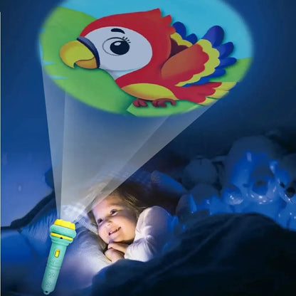 Cartoon Projection Flashlight | 80 Patterns Creative Children Toy Projector