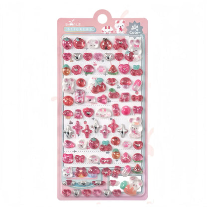 3D Food Stamping Seal Sticker | Japanese Anime Decorative Craft Stickers for Kids