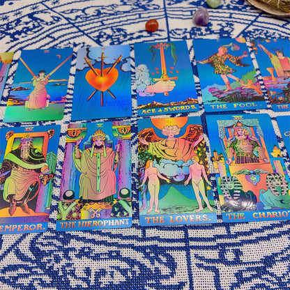Jeu de société élégant, cartes de tarot avec dorure, bon cadeau, cartes d'oracle divinatoires, pour prédire l'avenir et l'amour