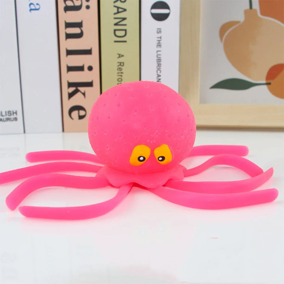 Octopus Water Absorbing Sponge Toy | Squeeze Stress Relief Bath Toy