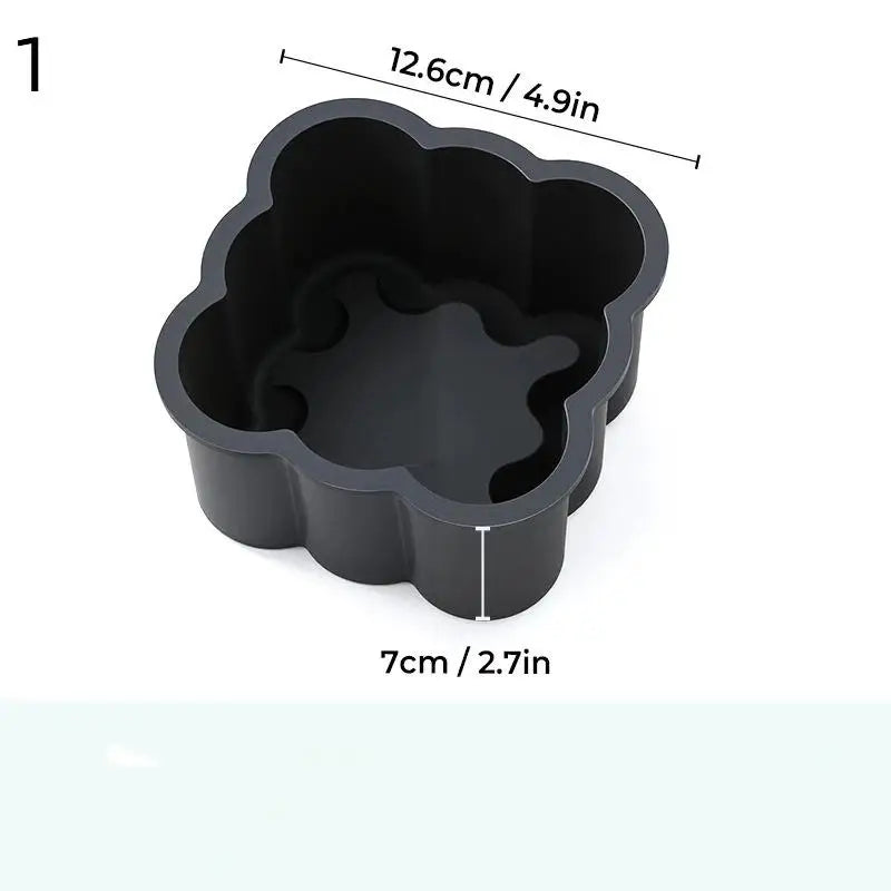 Silicone Mousse Cake Mold Set | Flexible Baking Molds for Heart Star Flower Shapes