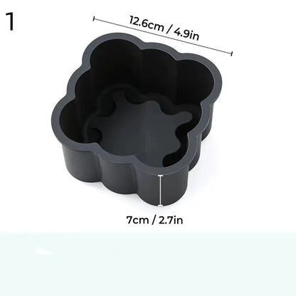 Silicone Mousse Cake Mold Set | Flexible Baking Molds for Heart Star Flower Shapes