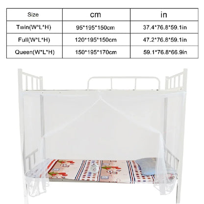 Queen Size Mosquito Net for Bed | 4 Corner Post Canopy Netting