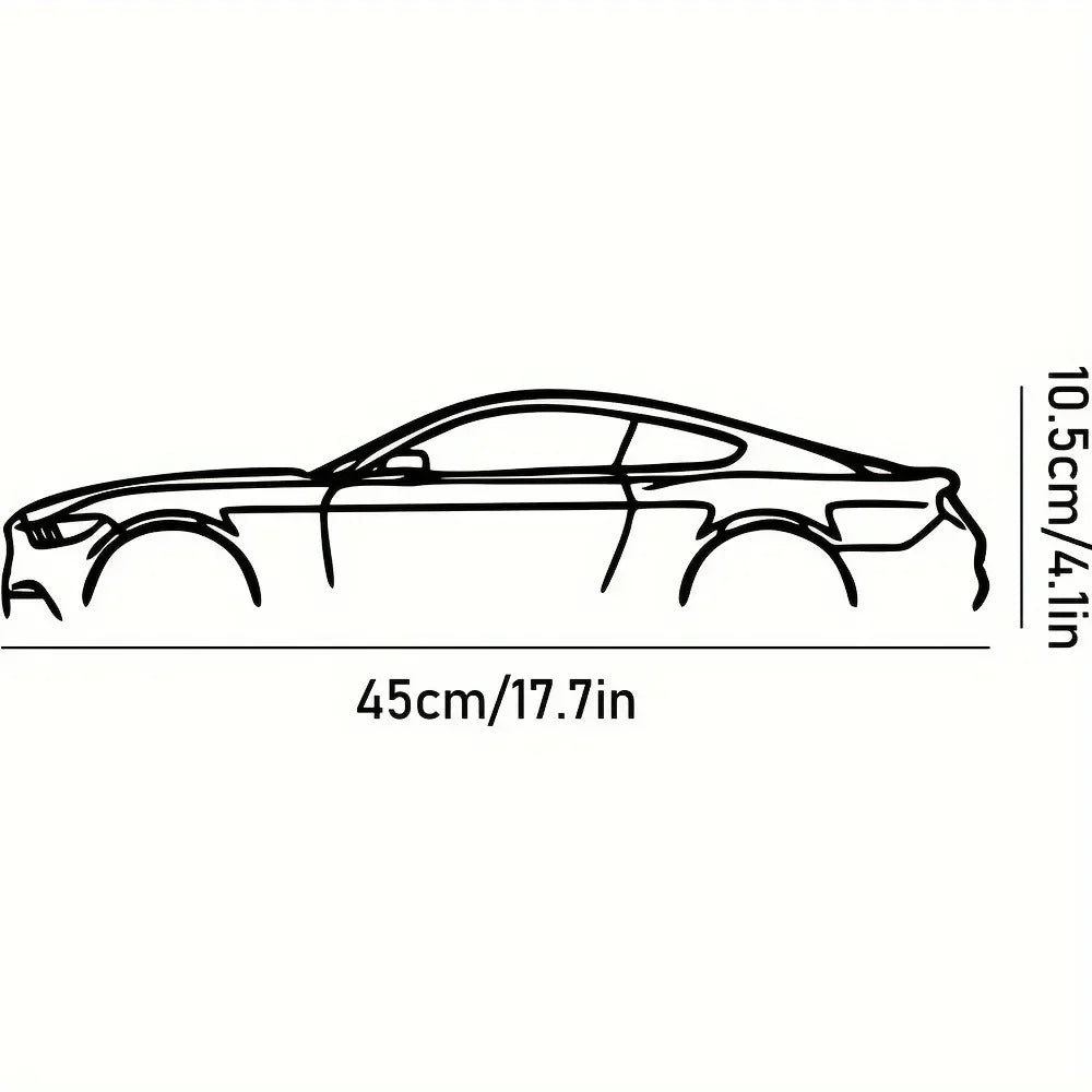 Ligne métallique décorative « Hot Border », spécialement conçue pour les passionnés d'automobile souhaitant créer des présentoirs muraux.