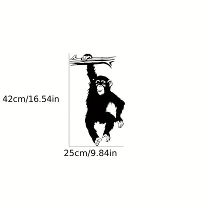 Large Funny Monkey Tree Wall Stickers | Cartoon Jungle Animal Vinyl Decal for Kids Room