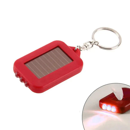 Portable LED Keychain Solar Flashlight | Mini Pocket Light for Outdoor Hiking