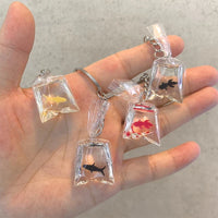 Creative Simulation Goldfish Keychain | Transparent Carp Pendant for Backpack