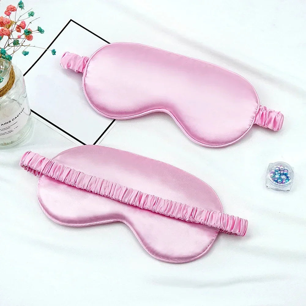 Silk Sleep Eye Mask for Women | Travel Blindfold with Light Blocking