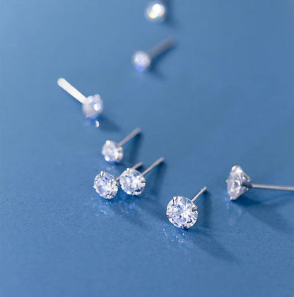 2 Carat 8.0mm D Color Moissanite Stud Earrings | 925 Sterling Silver Sparkling Wedding Jewelry