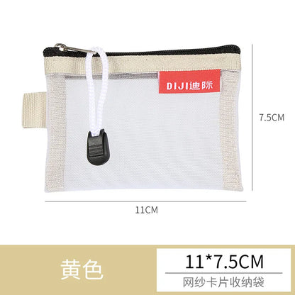 Mini Mesh Zipper Card Pouch | Transparent ID and Credit Card Storage Bag