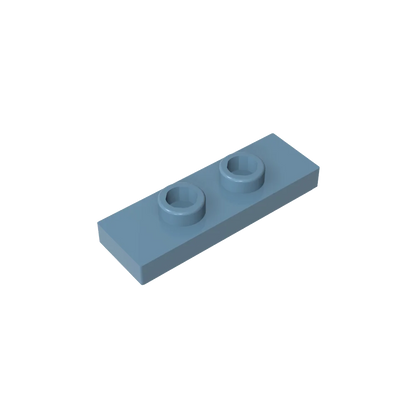 Gobricks GDS-1504 Plate, Modified 1 x 3 with 2 Studs (Double Jumper) | Compatible Building Block Piece