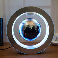Floating Levitating Globe Lamp LED Magnetic Rotating World Map Bedside Desk Light