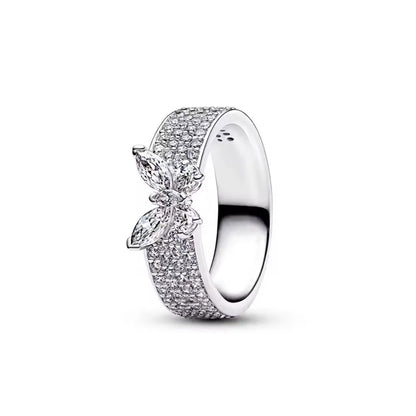 925 Sterling Silver Lotus Bow Ring | Elegant Women's Gift Ring