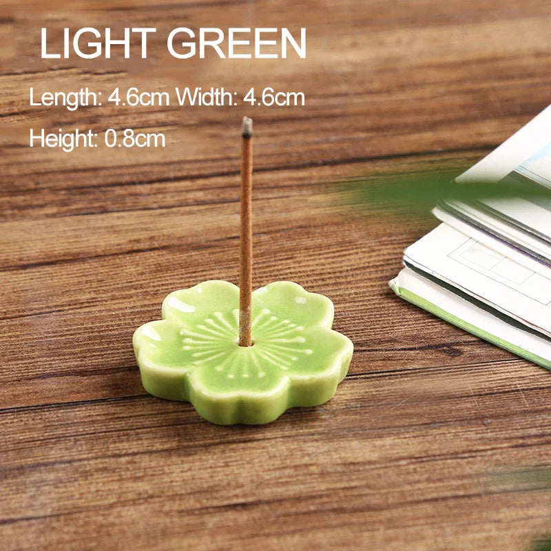 Ceramic Cherry Blossom Incense Holder | Aromatherapy Burner for Home & Office