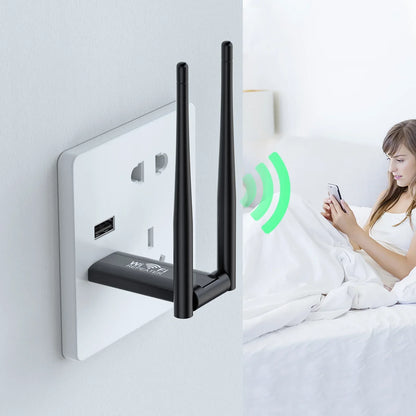 300Mbps WiFi Extender 2.4G USB Signal Booster Long Range Repeater