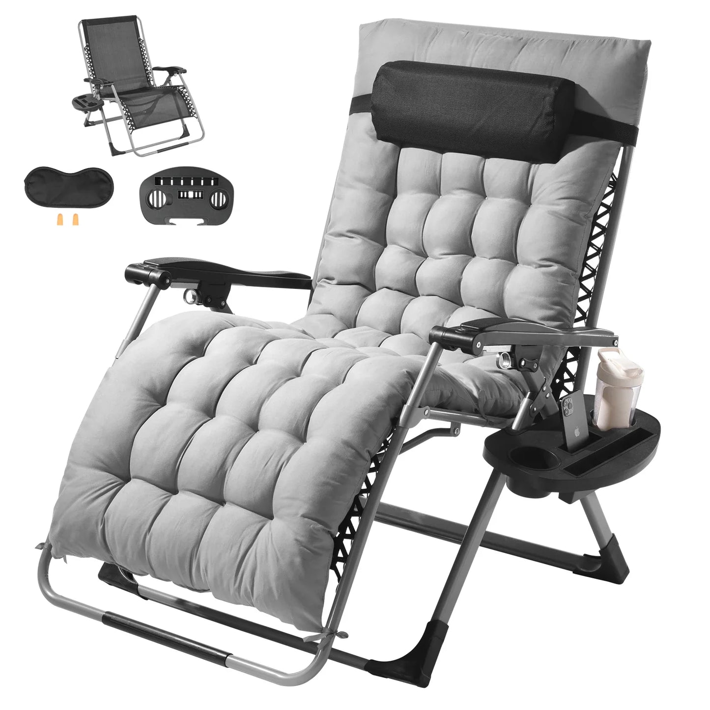 Zero Gravity Recliner Chair Adjustable Anti Gravity Lounge Chair with Cup Holder