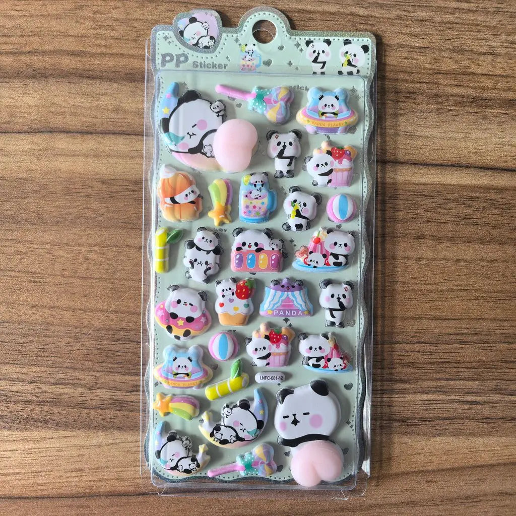 3D Cartoon Sticker Pack | Cute Decorative Embellishment for Planners and Devices