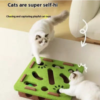 Interactive Maze Cat Toy | Felt Plush Puzzle with Bell Ball