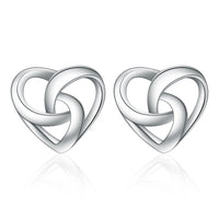 925 Sterling Silver Love Heart Stud Earrings | Classic Jewelry for Women