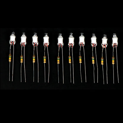 Neon Indicator Light Bulbs 10-Pack | 220V with Built-In Resistor