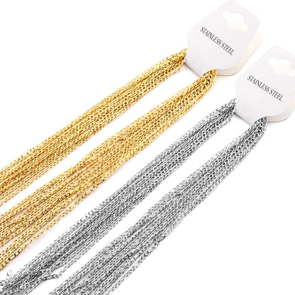 ASONSTEEL Stainless Steel Cuban Link Chain Necklace | Gold Unisex Trendy Jewelry