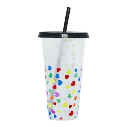 710ml Color Changing Cup with Straw | Reusable Magic Cold Water Bottle