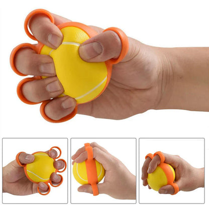 Pelota de terapia de mano | Entrenador de fuerza de agarre para ejercicios de dedos para rehabilitación, artritis, personas mayores, alivio del estrés y recuperación muscular