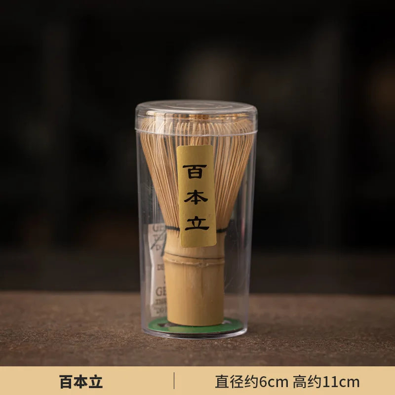 Soporte de bambú para batidor de té Matcha Chasen, espiral de cambio de horno japonés, molinillo, accesorios para el té, juego de té