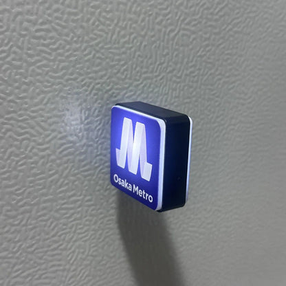Japan Subway Light Sign 3d Fridge Magnets Luminous Refrigerator Sticker Osaka Kyoto Magnetic Jr Travel Souvenir Magnetic Sticker
