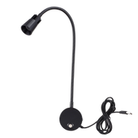 USB Wall Reading Lamp Dimmable Gooseneck Bedside Light 3CCT CRI98