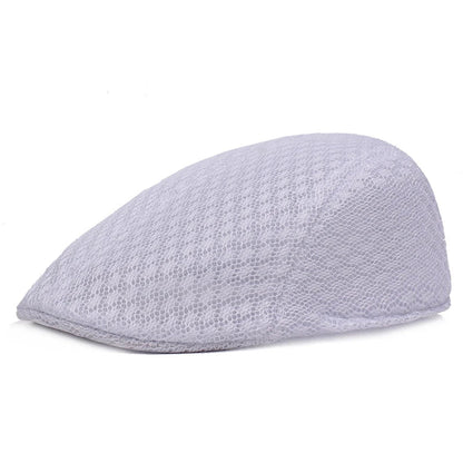 Summer Mesh Beret Hat | Unisex Newsboy Flat Cap for Casual Wear