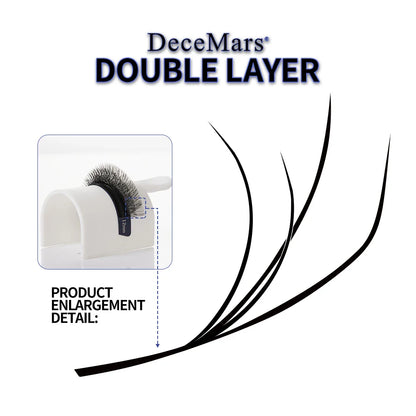 DeceMars Double Layer YY Eyelash Extension | Salon-Grade Individual Lashes