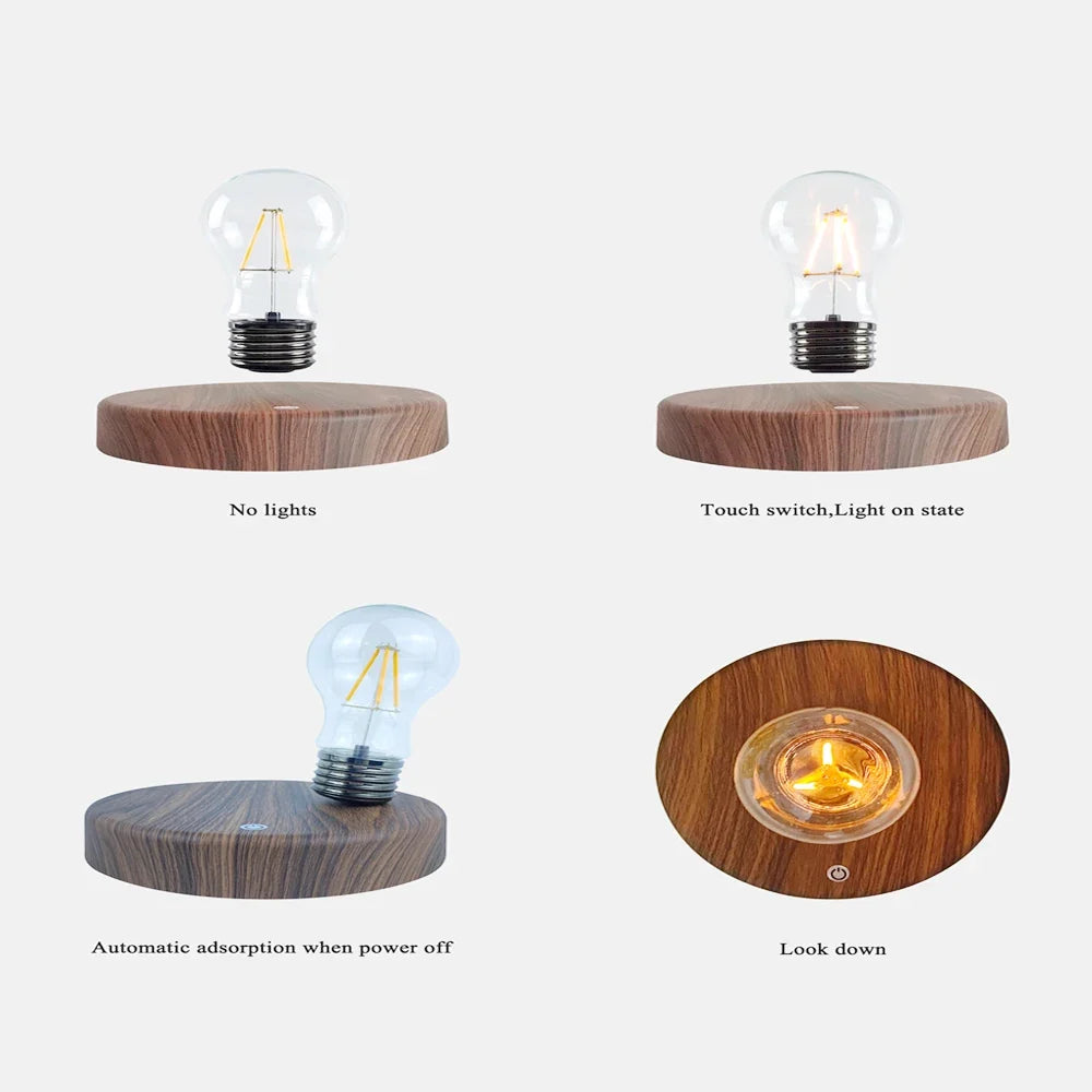 Magnetic Levitation Floating LED Bulb Lamp Desk Night Light Home Decor Gift