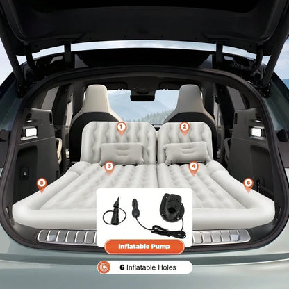 Portable Air Mattress with Pump Inflatable Car Bed SUV Back Seat Camping Travel