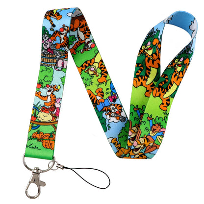 Cartoon Animal Keychain Lanyard | Anti-Lost Rope Strap for Keys