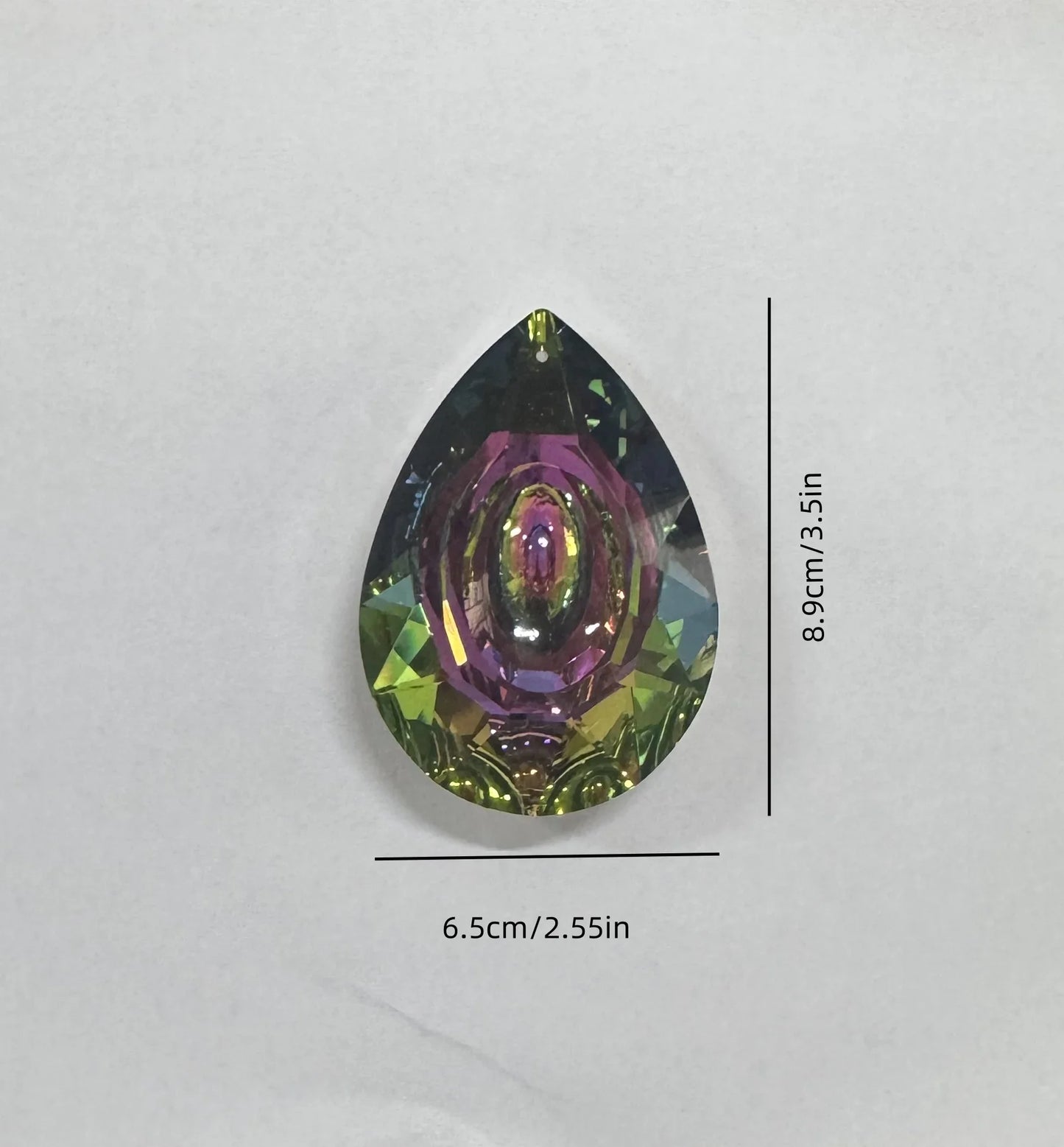 Grand pendentif prisme arc-en-ciel en cristal, attrape-soleil, décoration suspendue avec réfraction de la lumière, décoration de mariage, de maison, de fête