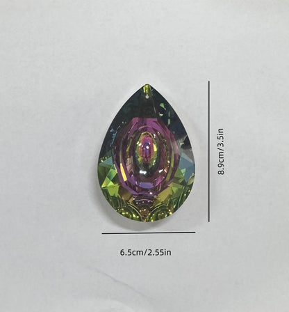 Grand pendentif prisme arc-en-ciel en cristal, attrape-soleil, décoration suspendue avec réfraction de la lumière, décoration de mariage, de maison, de fête