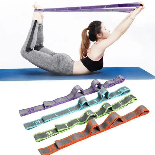 Cinturón elástico para yoga | Banda elástica de resistencia para estiramientos de Pilates y danza