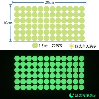 Glow in the Dark Wall Stickers | Luminous Dots Decals for Kids Room