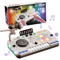 Kids DJ Mixer Music Toy with Microphone Educational Musical Playset