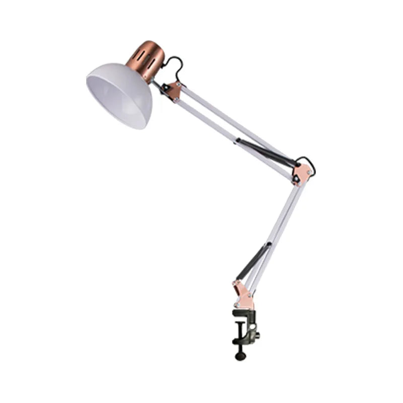 Industrial Foldable LED Table Lamp with Clamp Telescopic Swing Arm for Desk