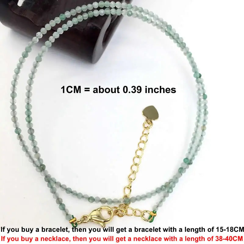 Faceted Gemstone Beaded Necklace and Bracelet Set | Natural Crystal Choker Jewelry for Men and Women