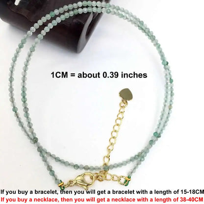 Faceted Gemstone Beaded Necklace and Bracelet Set | Natural Crystal Choker Jewelry for Men and Women