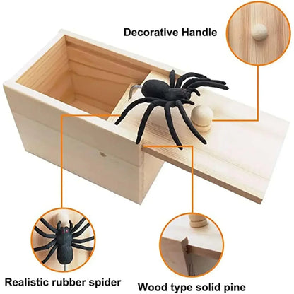 Wooden Surprise Spider Prank Toy | Funny Practical Joke Gift