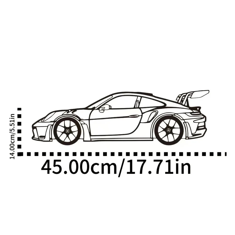 Ligne métallique décorative « Hot Border », spécialement conçue pour les passionnés d'automobile souhaitant créer des présentoirs muraux.