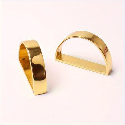 12pcs gold napkin rings, solid color napkin buckle, cast iron polished metal ring, table decoration